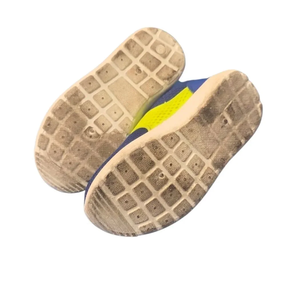 Vibrant Blue and Yellow Casual Kids Sneakers